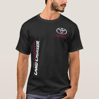 Camiseta carro preto e branco do toyato do cruzador da