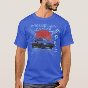 Camiseta Carro Prodigy Racing Neon Skyline menino retrô