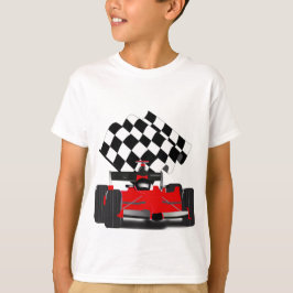 Camiseta Carro Race Vermelho com Sinalizador Verificado