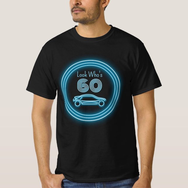 Camiseta Carro Rápido de Homens de Aniversário e Idade da E (Frente)