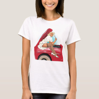 Camiseta Carro retro e modelo
