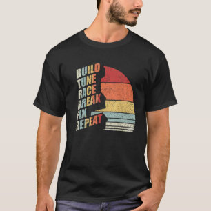 Camiseta Carro Retro Vintage Construir Ajustar Correr Quebr