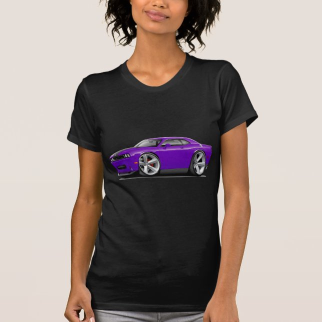 Camiseta Carro Roxo-Preto do desafiador SRT8 (Frente)
