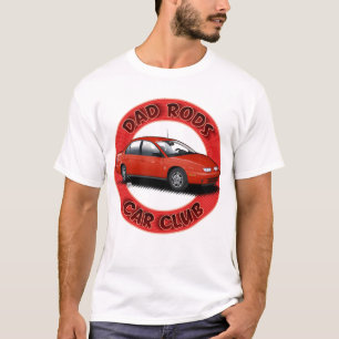 Camiseta Carro Saturno Vermelho Dad Rods Car Club