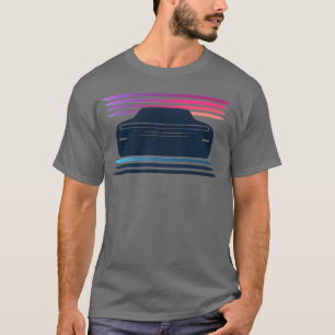 Camiseta carro simples retrô vintage
