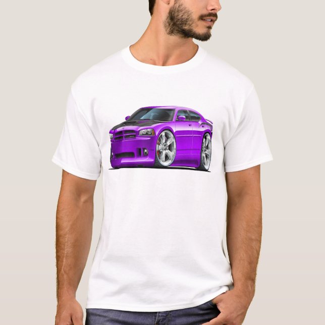 Camiseta Carro super do roxo da abelha do carregador de (Frente)