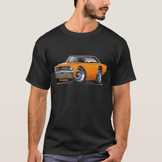 Camiseta Carro superior Alaranjado-Preto de 1969 dardos (Frente)