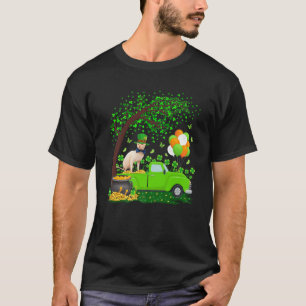 Camiseta Carro Verde Engraçado Shamrock Leaf Sphynx Cat Ru