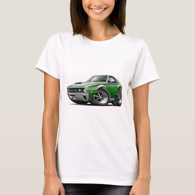 Camiseta Carro Verde-Preto de 1970 AMX (Frente)