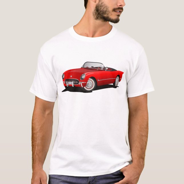 Camiseta carro vermelho clássico (Frente)