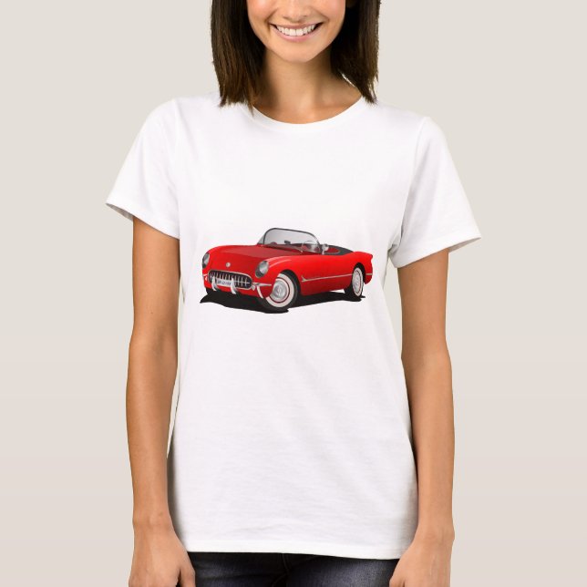 Camiseta carro vermelho clássico (Frente)