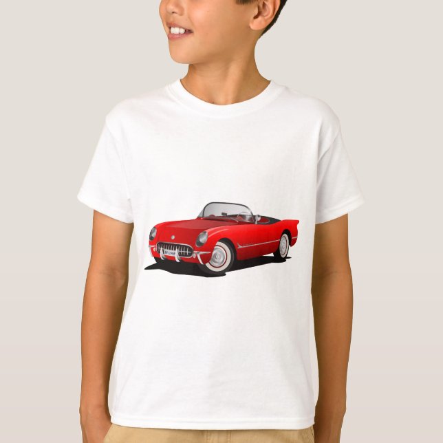 Camiseta carro vermelho clássico (Frente)