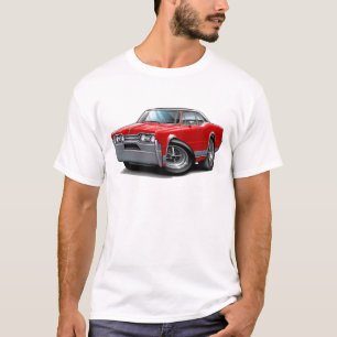 Camiseta Carro Vermelho-Preto do cutelo de 1967 velhos