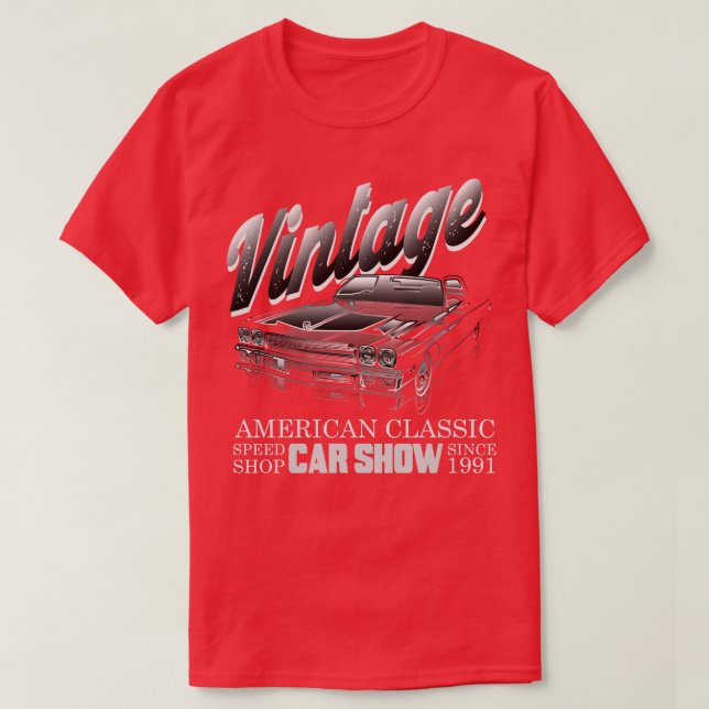 Camiseta Carro vintage (Frente do Design)