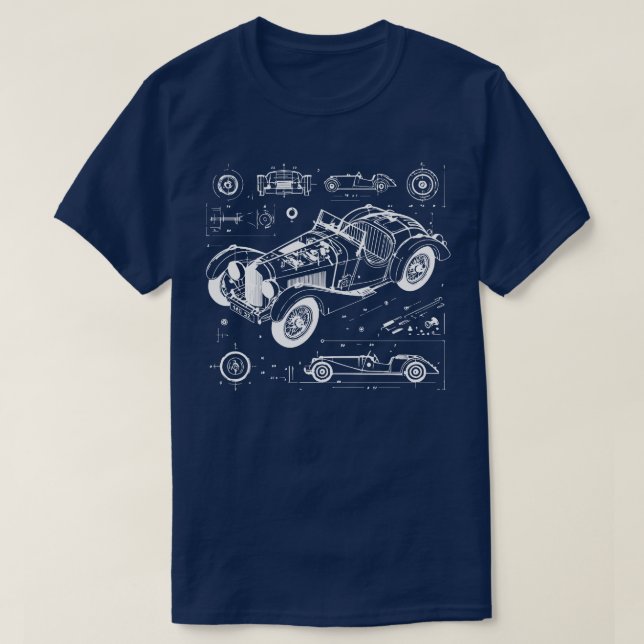 Camiseta carro vintage (Frente do Design)