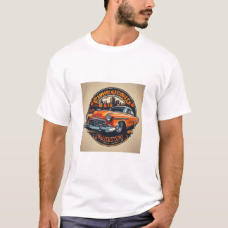 Camiseta Carro vintage de Oddball Cow