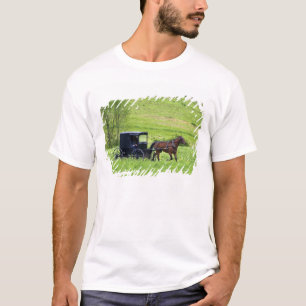 Camiseta Carroça e cavalo Amish perto de Berlim, Ohio.