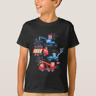 Camiseta Carros: 4 De Julho, Veículo De Construção De Camin