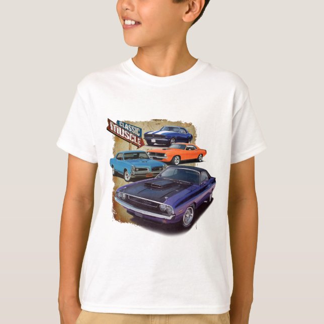Camiseta Carros americanos do músculo (Frente)