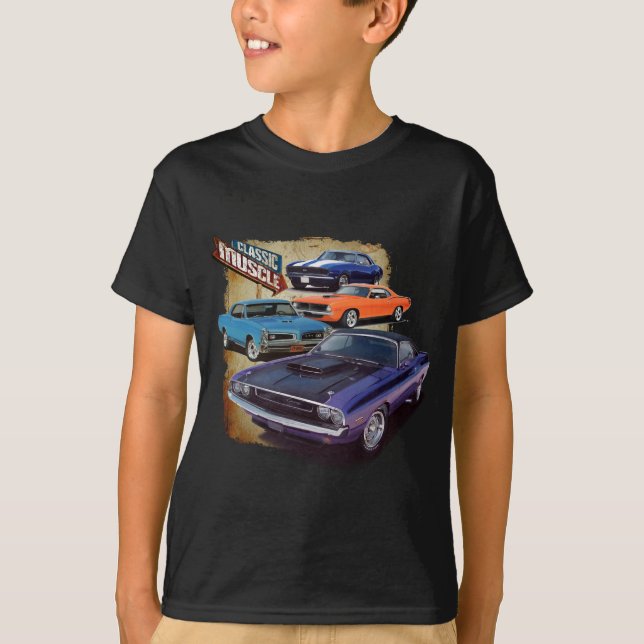 Camiseta Carros americanos do músculo (Frente)
