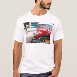 Camiseta Carros antigos na rua de Havana