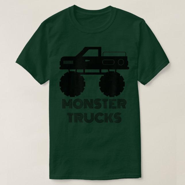 Camiseta Carros-Caminhão Kawaii 4x4 Esmagando Caminhões Mon (Frente do Design)
