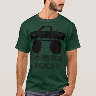 Camiseta Carros-Caminhão Kawaii 4x4 Esmagando Caminhões Mon