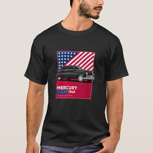 Camiseta Carros clássicos Coupe Mercúrio 1949 (Frente)