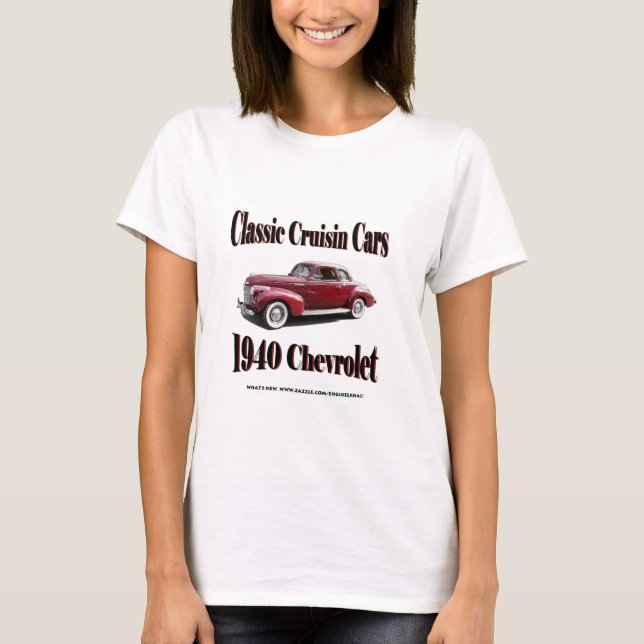 Camiseta Carros clássicos de Cruisin Chevrolet 1940 (Frente)