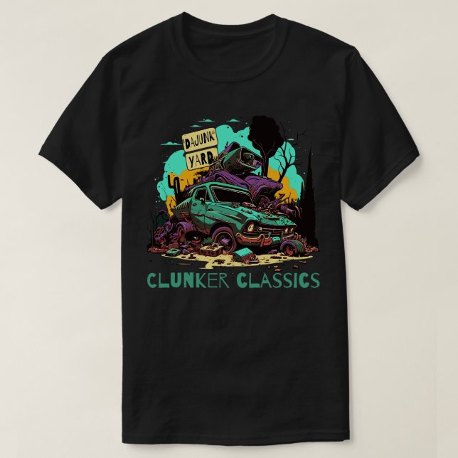Camiseta Carros clássicos do Clunker (Frente do Design)