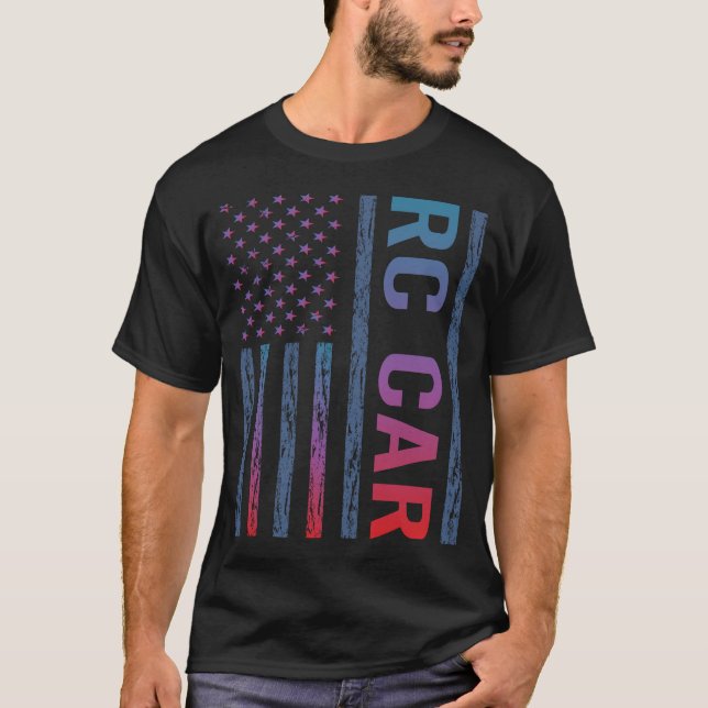 Camiseta Carros de Carro RC com Sinalizador de Gradação (Frente)