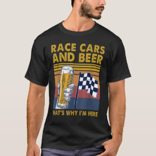 Camiseta Carros de Corrida Antigos Bandeira Xadrez Bebedor