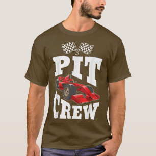 Camiseta Carros De Corrida De Pit Tripulantes, Raça De Pass