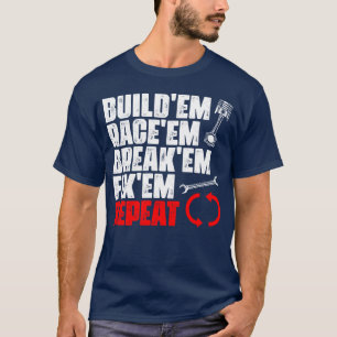 Camiseta Carros de corrida engraçados para uma garota pilot
