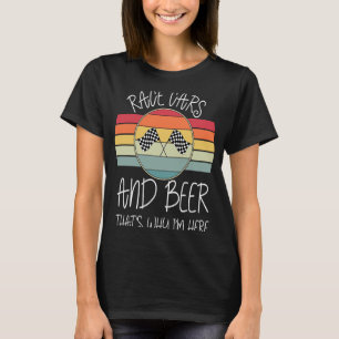 Camiseta Carros De Corrida Ultrassada E Bandeira De Cerveja