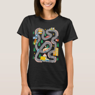 Camiseta Carros de Jovens Jogam em Pai Ck Race Track Mat Da