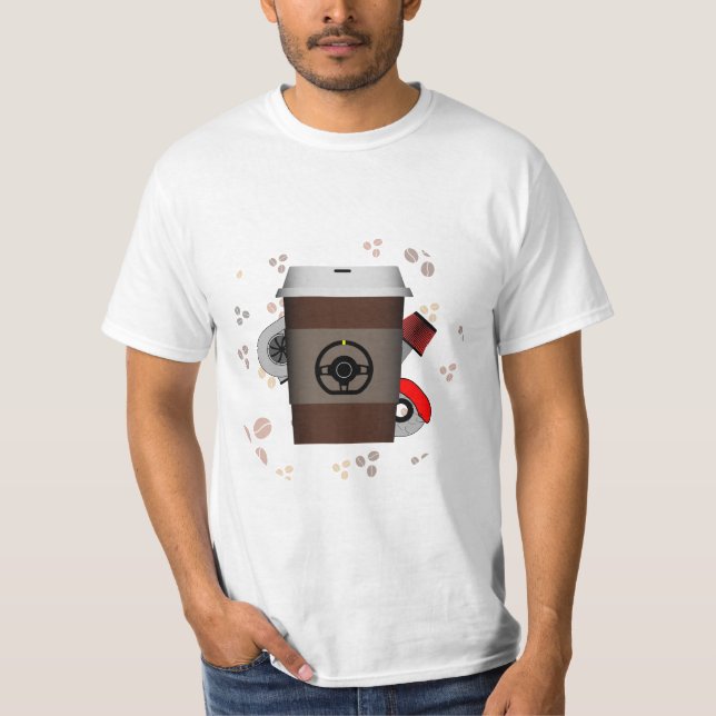 Camiseta Carros e café (Frente)