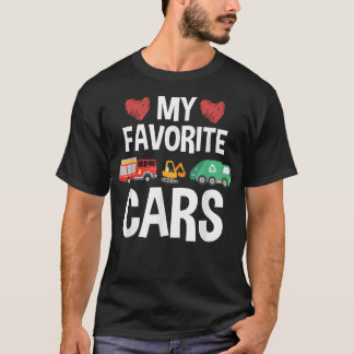 Camiseta Carros Favoritos Escavadores de Caminhões-Fogo Rap