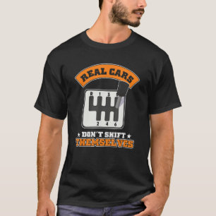 Camiseta Carros Reais Não Mudam Sozinhos Caixa de Marchas M