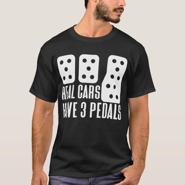 Camiseta Carros Reais Têm Três Pedais Carman Três Pedais (Frente)