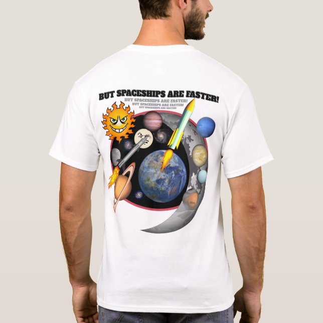 Camiseta Carros são Legal, mas espaçamentos são mais rápido (Verso)