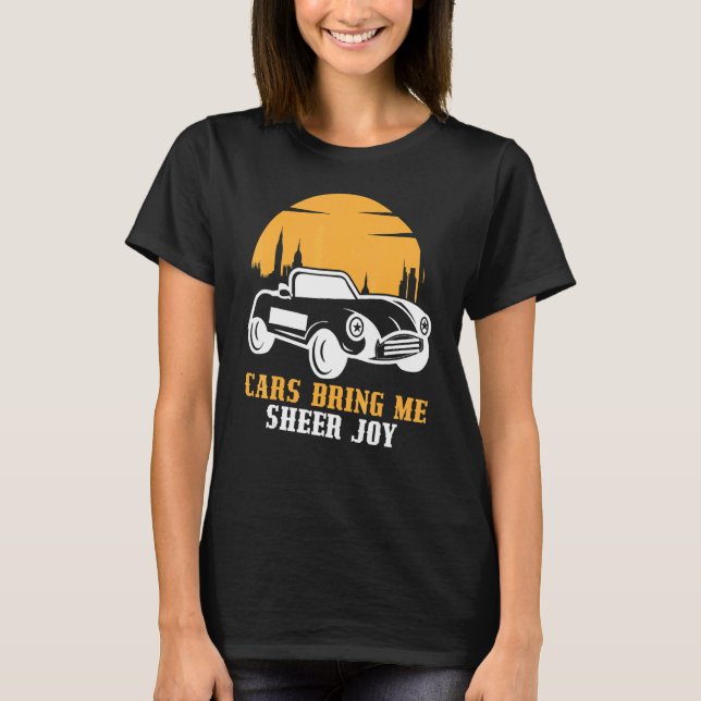 Camiseta Carros Trazem-me Sheer Joy ama Carros (Frente)