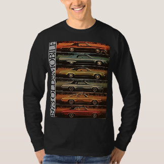 Camiseta carros vintage Oldsmobile de 1973 Andam na Velha E