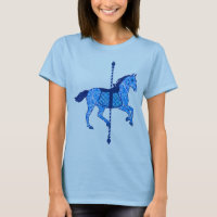 Carrossel Horse - Cobalto e Azul-Céu