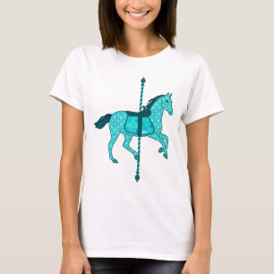 Camiseta Carrossel Horse - Turquesa e Aqua