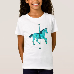 Camiseta Carrossel Horse - Turquesa e Aqua
