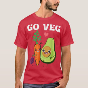 Camiseta Carrot avocado plum go veg vegans vegetariano 305