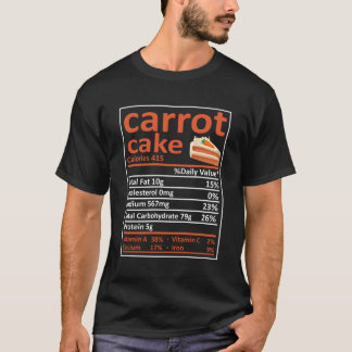 Camiseta Carrot Cake Nutrition Family Correspondendo Legal
