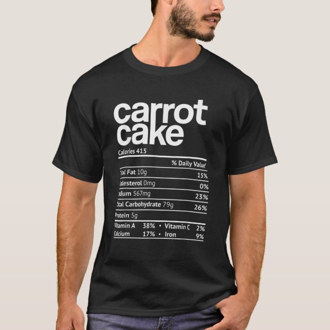 Camiseta Carrot Cake Nutrition Fata Engraçado Ação de Graça (Frente)