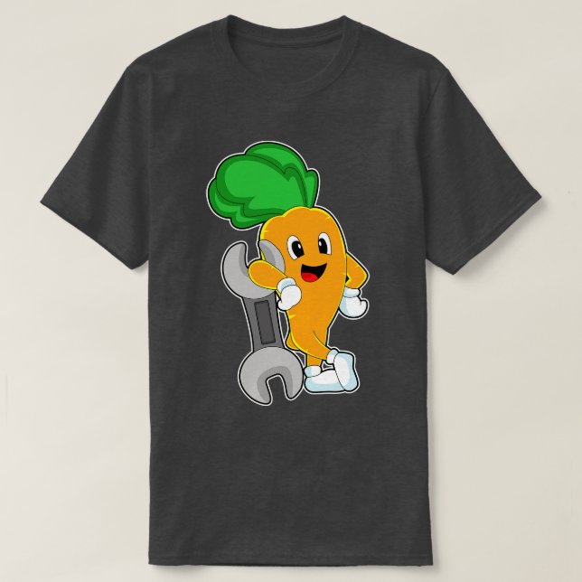 Camiseta Carrot Handyman Wrench (Frente do Design)